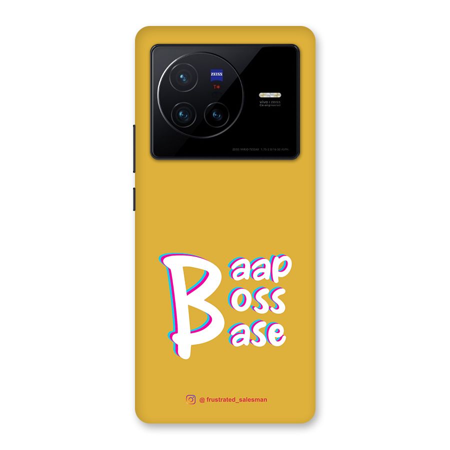 Baap Boss Base Mustard Yellow Back Case for Vivo X80