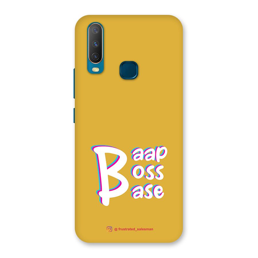 Baap Boss Base Mustard Yellow Back Case for Vivo Y11