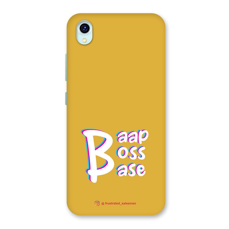 Baap Boss Base Mustard Yellow Back Case for Vivo Y1s