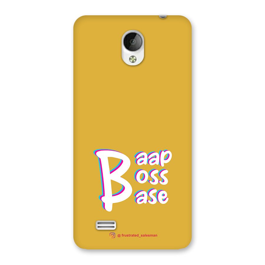 Baap Boss Base Mustard Yellow Back Case for Vivo Y21