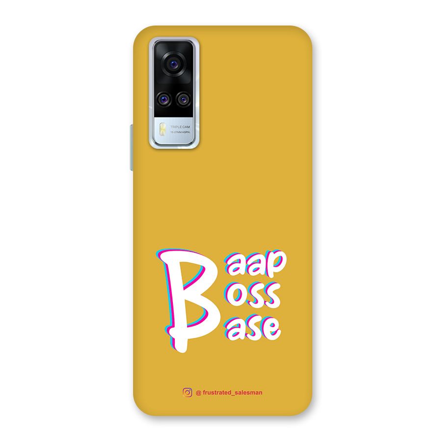 Baap Boss Base Mustard Yellow Back Case for Vivo Y31