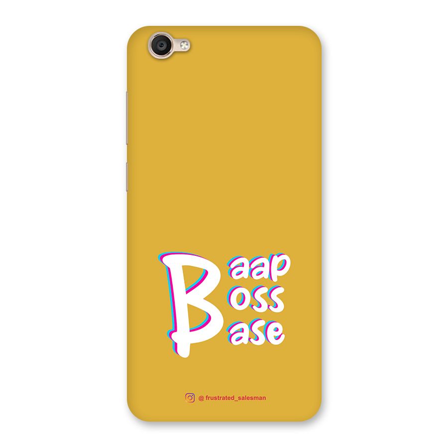 Baap Boss Base Mustard Yellow Back Case for Vivo Y55s