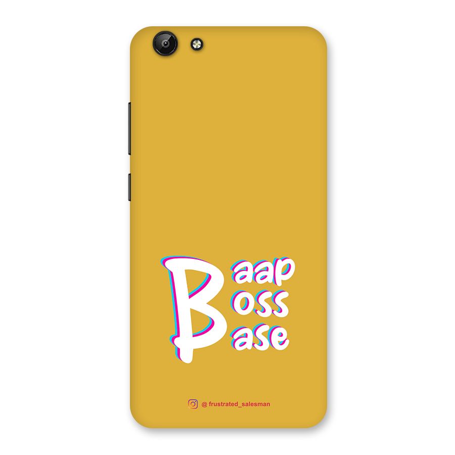 Baap Boss Base Mustard Yellow Back Case for Vivo Y69