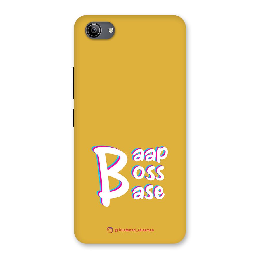 Baap Boss Base Mustard Yellow Back Case for Vivo Y81i