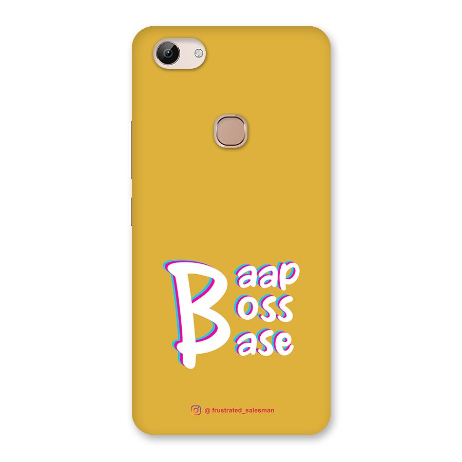 Baap Boss Base Mustard Yellow Back Case for Vivo Y83