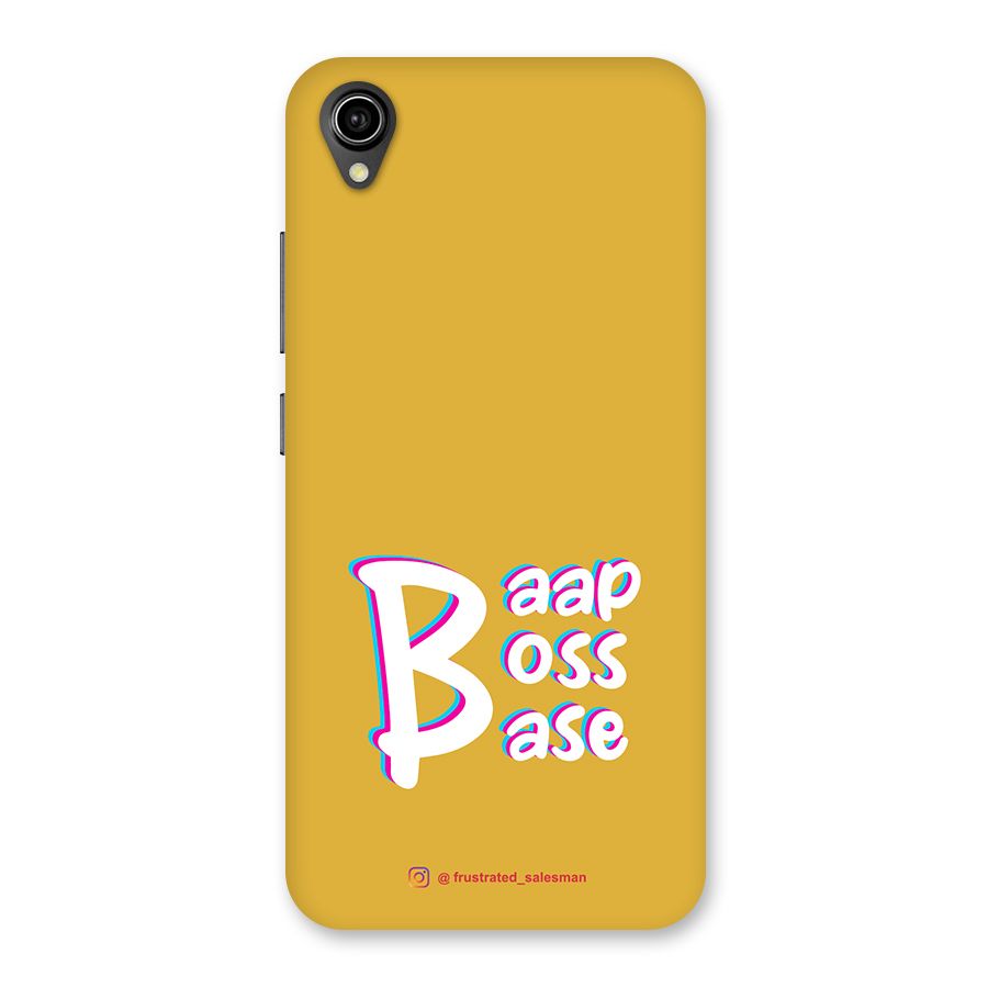 Baap Boss Base Mustard Yellow Back Case for Vivo Y90