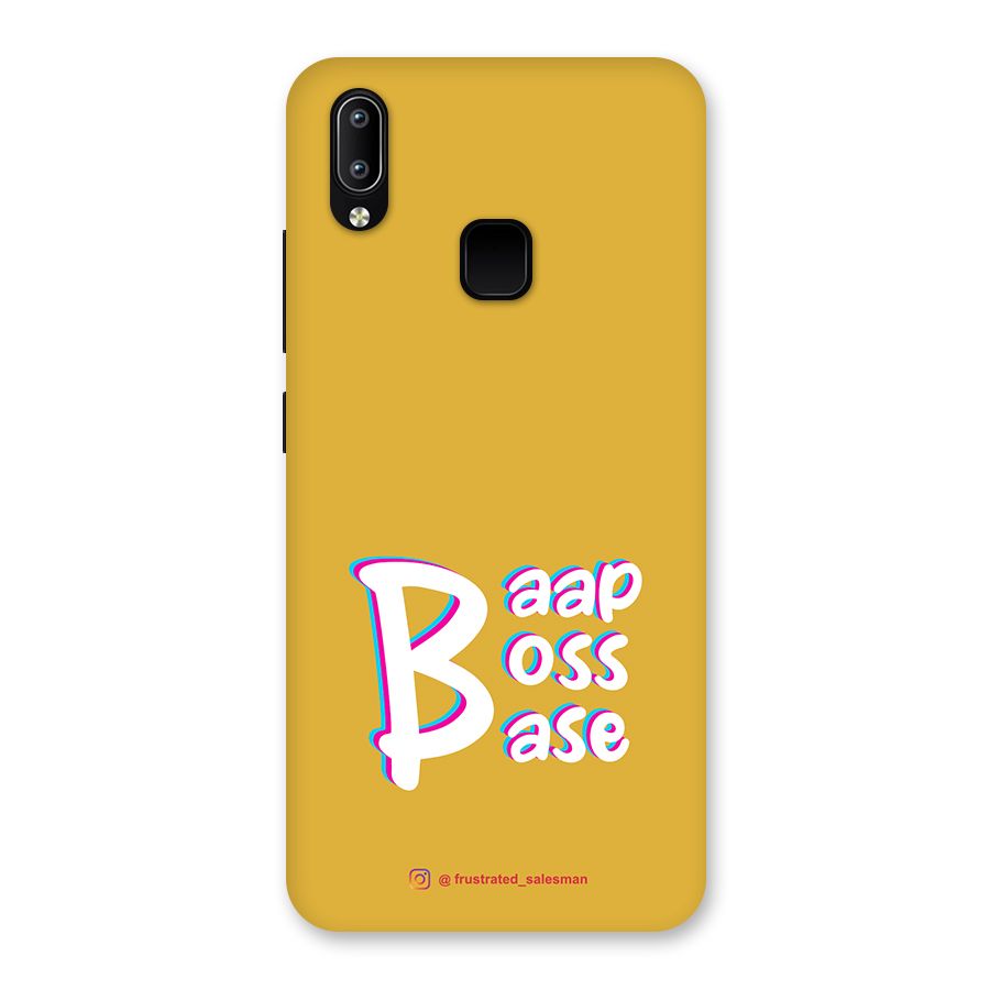 Baap Boss Base Mustard Yellow Back Case for Vivo Y93