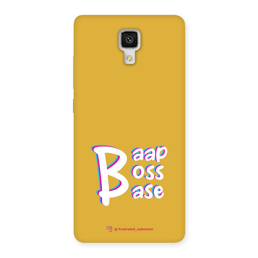 Baap Boss Base Mustard Yellow Back Case for Xiaomi Mi 4