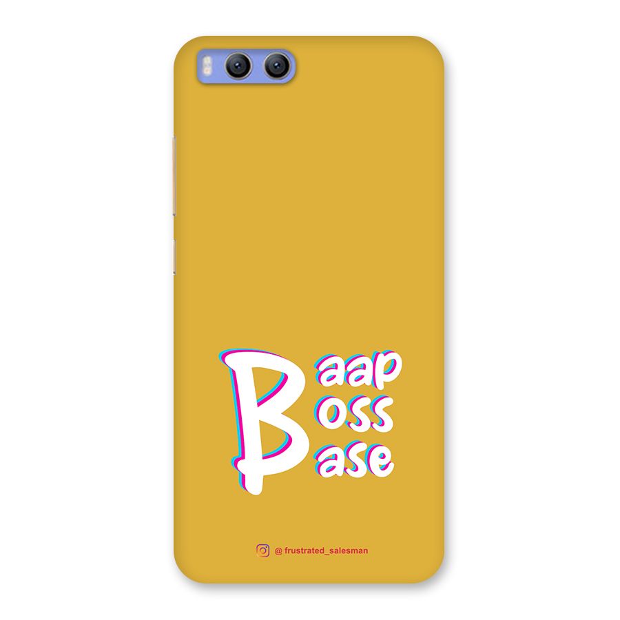 Baap Boss Base Mustard Yellow Back Case for Xiaomi Mi 6