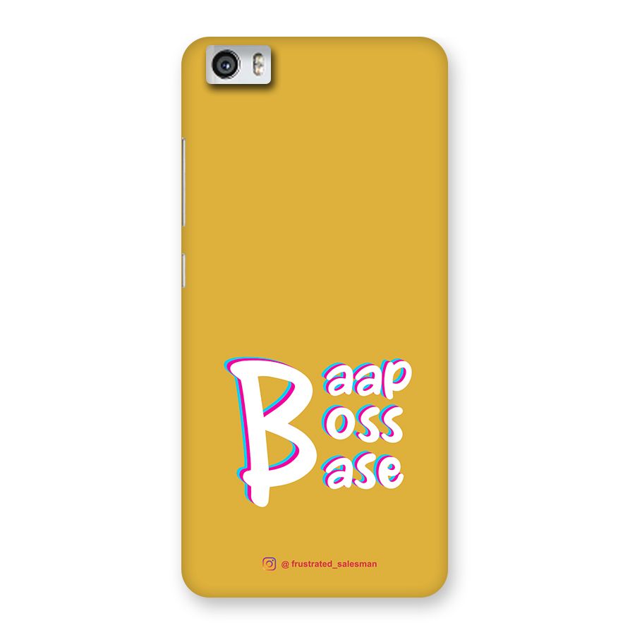 Baap Boss Base Mustard Yellow Back Case for Xiaomi Redmi Mi5