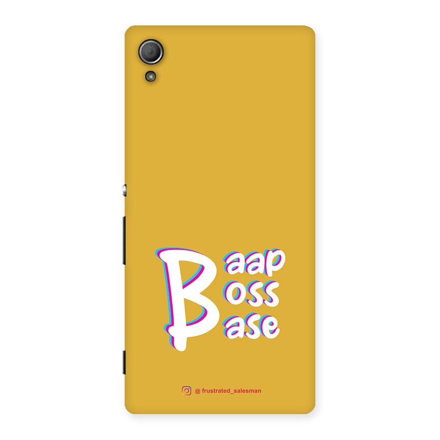 Baap Boss Base Mustard Yellow Back Case for Xperia Z3 Plus