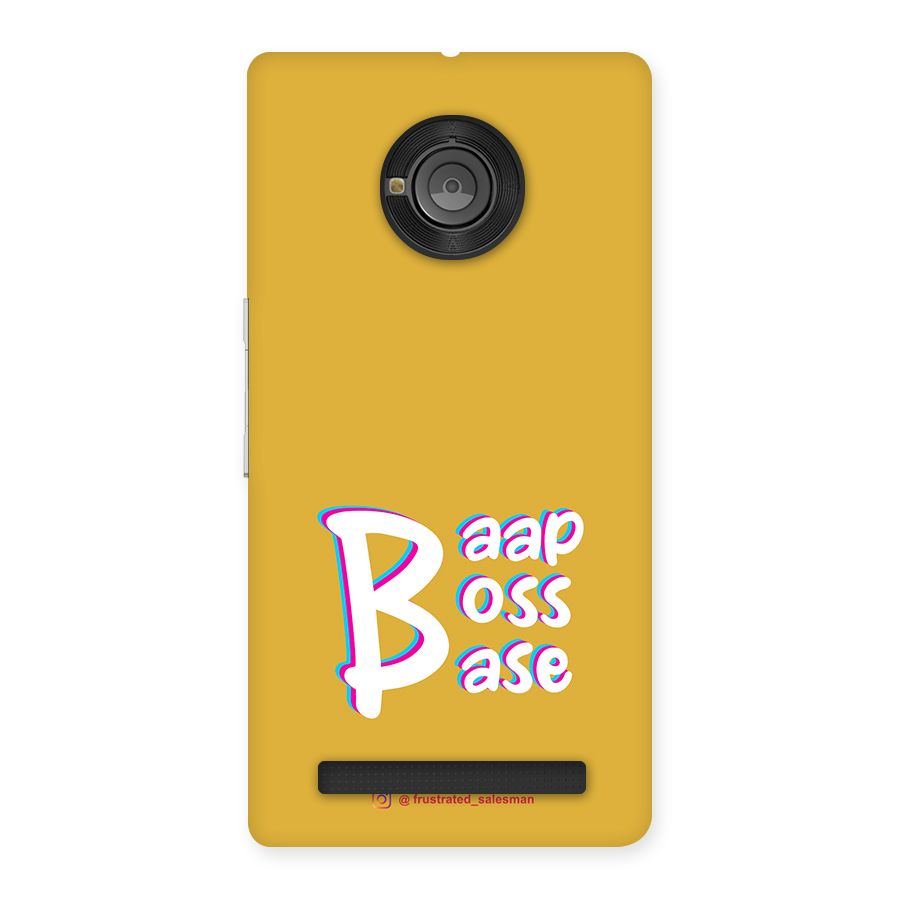 Baap Boss Base Mustard Yellow Back Case for Yu Yunique