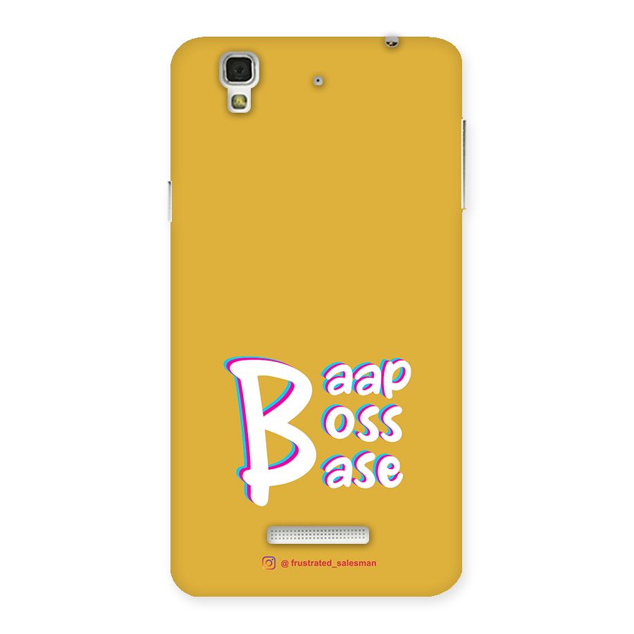 Baap Boss Base Mustard Yellow Back Case for Yu Yureka