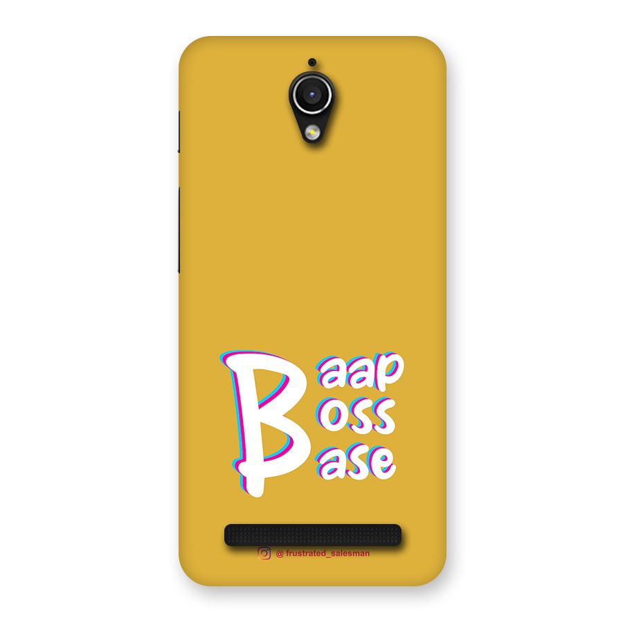 Baap Boss Base Mustard Yellow Back Case for Zenfone Go