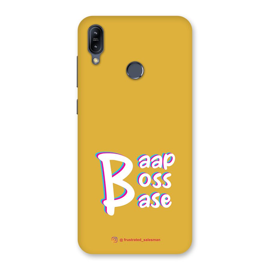 Baap Boss Base Mustard Yellow Back Case for Zenfone Max M2