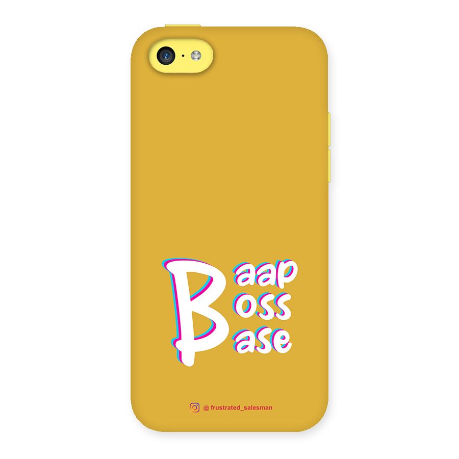 Baap Boss Base Mustard Yellow Back Case for iPhone 5C