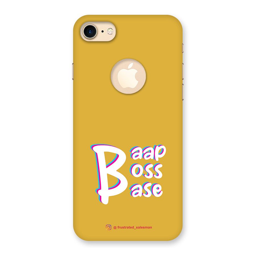 Baap Boss Base Mustard Yellow Back Case for iPhone 8 Logo Cut