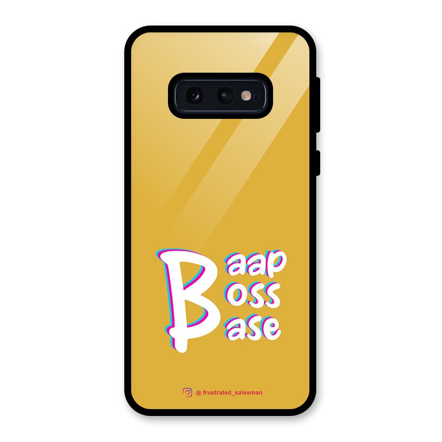Baap Boss Base Mustard Yellow Glass Back Case for Galaxy S10e