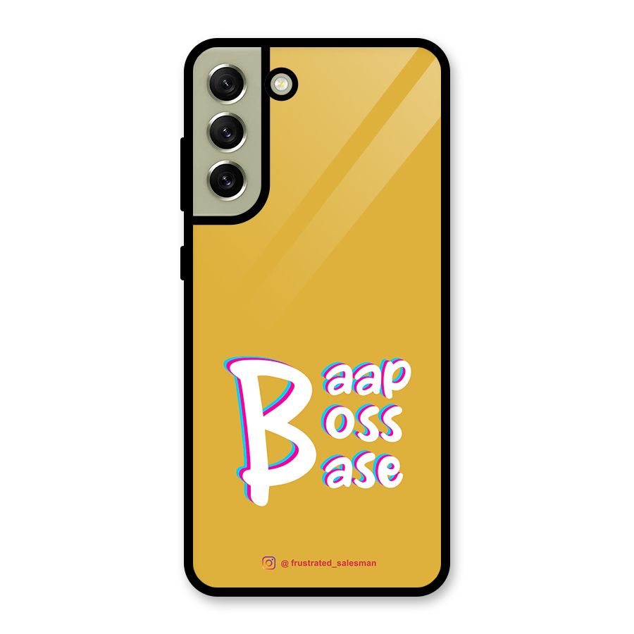 Baap Boss Base Mustard Yellow Glass Back Case for Galaxy S21 FE 5G