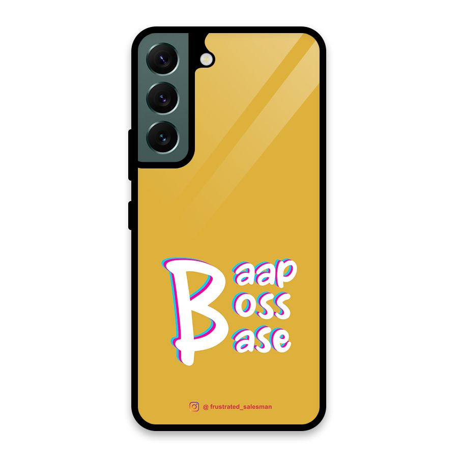 Baap Boss Base Mustard Yellow Glass Back Case for Galaxy S22 5G