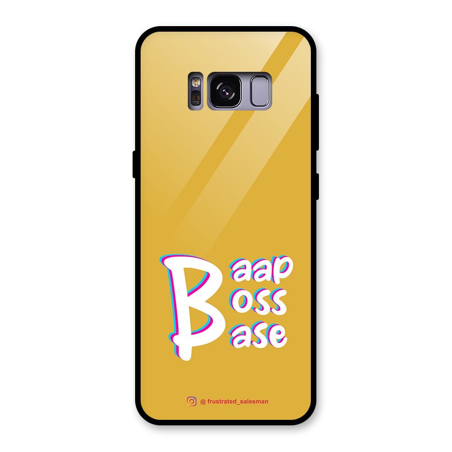 Baap Boss Base Mustard Yellow Glass Back Case for Galaxy S8
