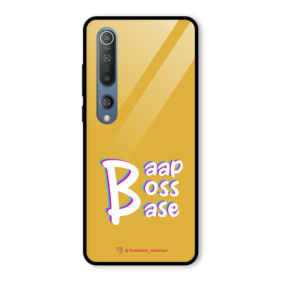Baap Boss Base Mustard Yellow Glass Back Case for Mi 10