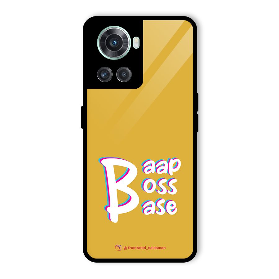 Baap Boss Base Mustard Yellow Glass Back Case for OnePlus 10R