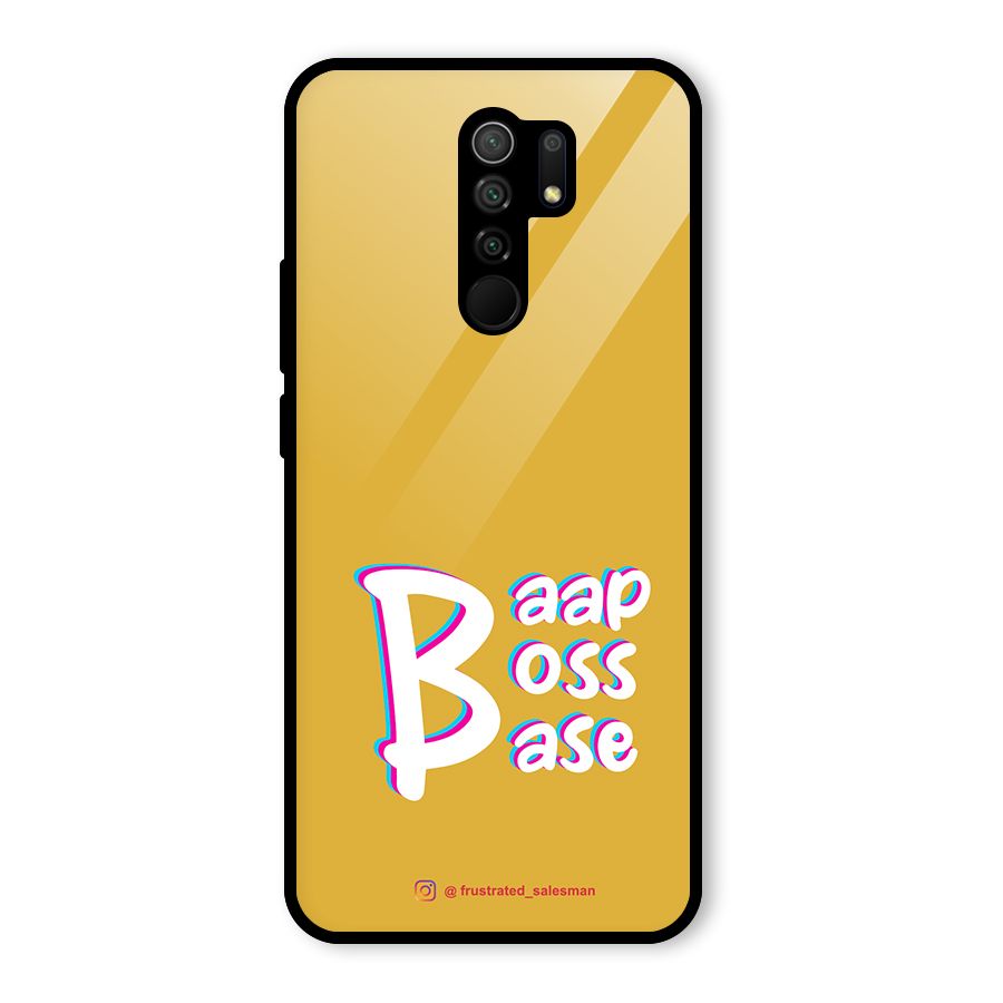 Baap Boss Base Mustard Yellow Glass Back Case for Poco M2