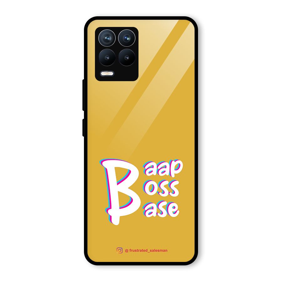 Baap Boss Base Mustard Yellow Glass Back Case for Realme 8