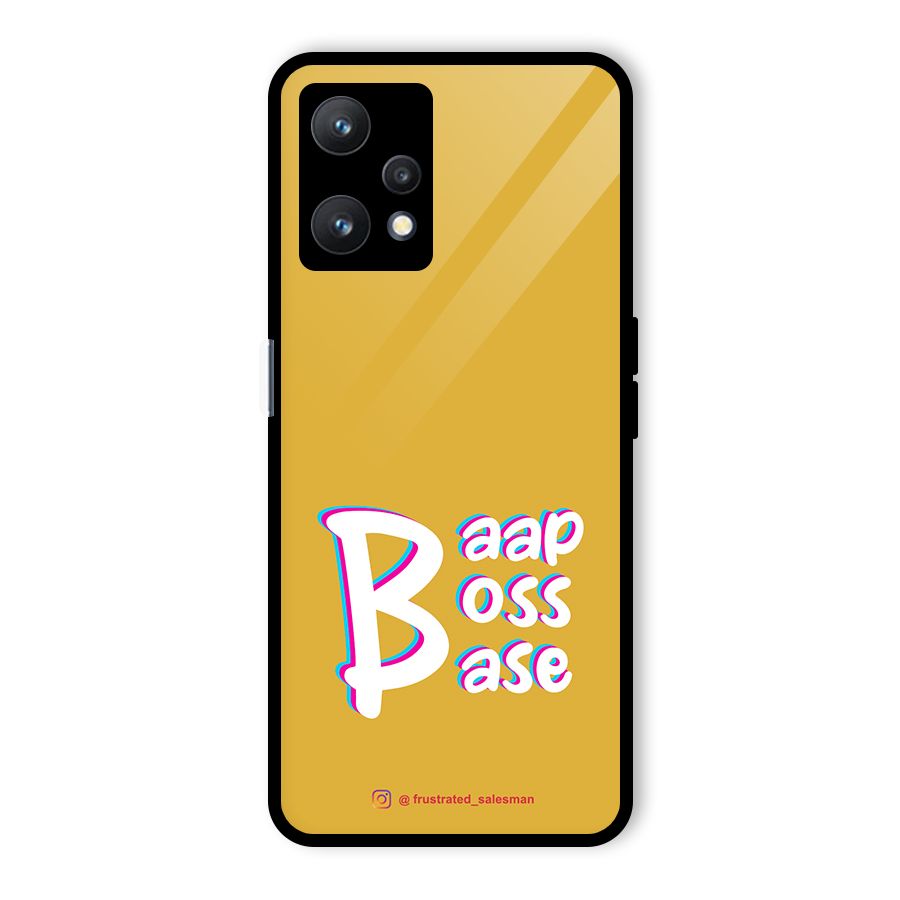 Baap Boss Base Mustard Yellow Glass Back Case for Realme 9 Pro 5G