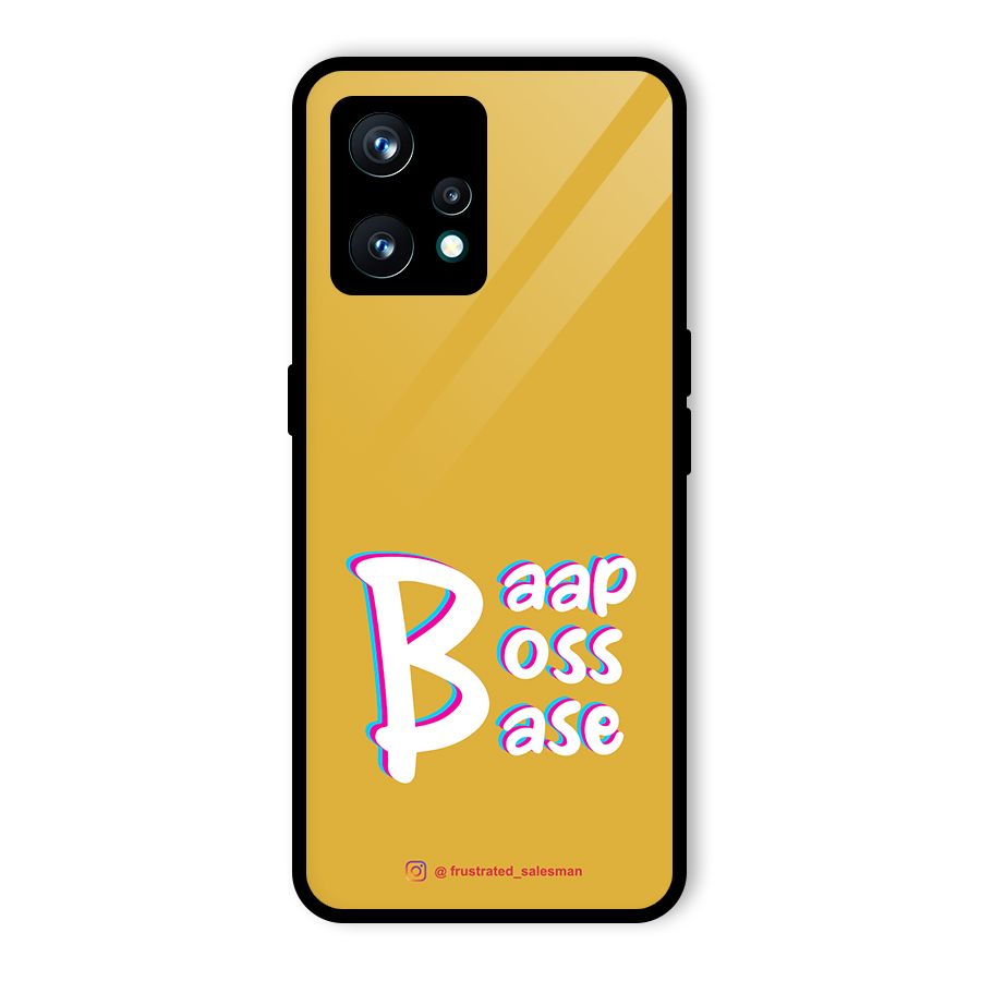 Baap Boss Base Mustard Yellow Glass Back Case for Realme 9 Pro Plus 5G