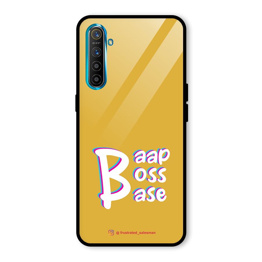 Baap Boss Base Mustard Yellow Glass Back Case for Realme X2