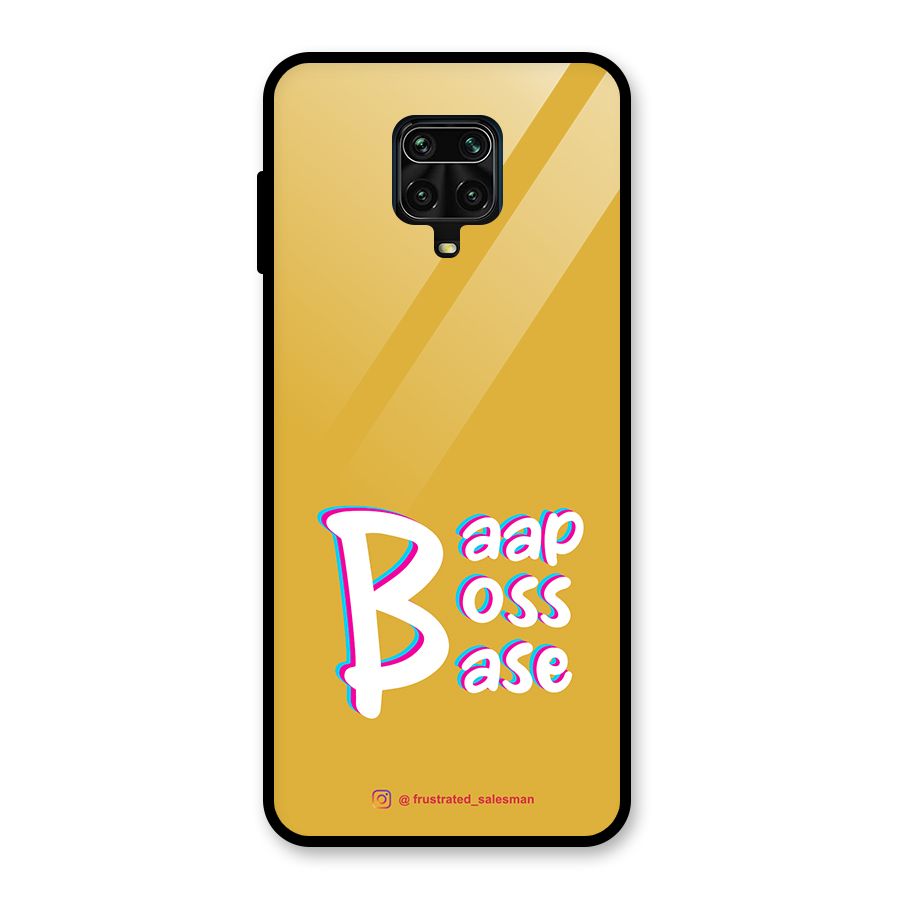 Baap Boss Base Mustard Yellow Glass Back Case for Redmi Note 10 Lite
