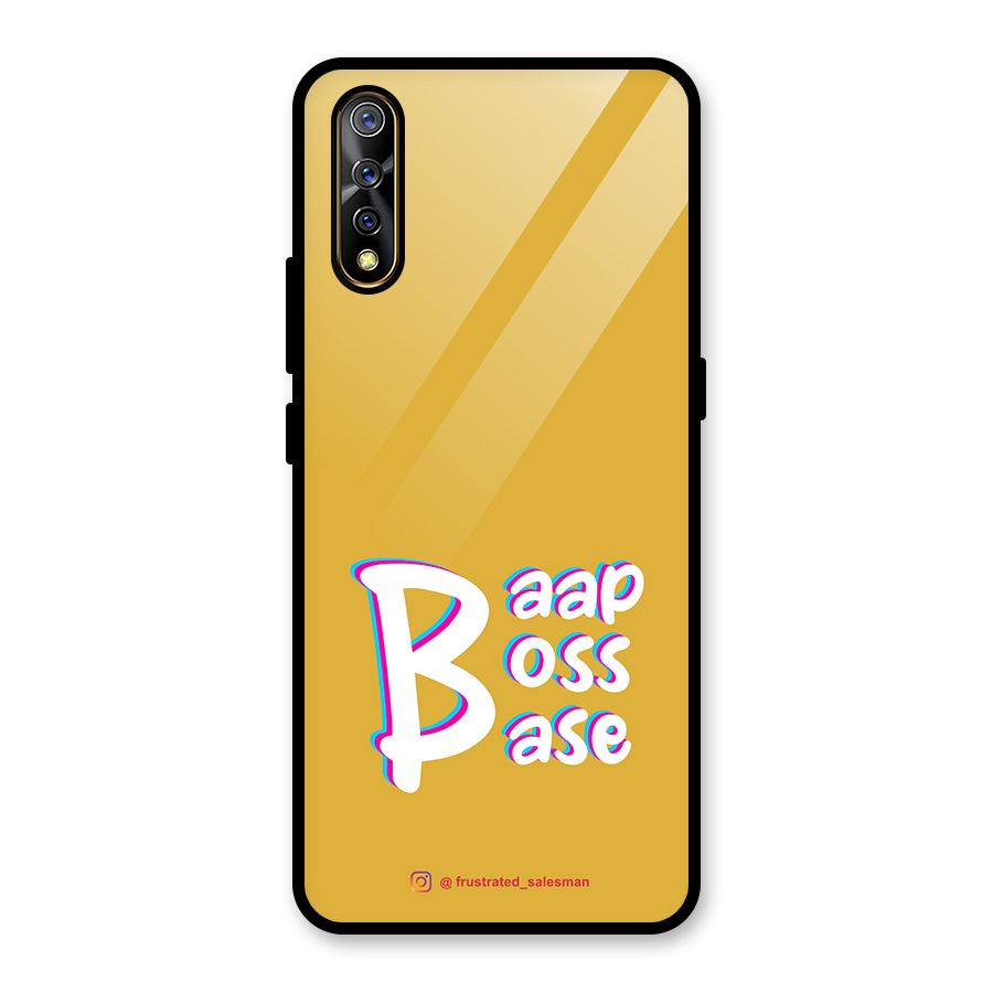 Baap Boss Base Mustard Yellow Glass Back Case for Vivo S1