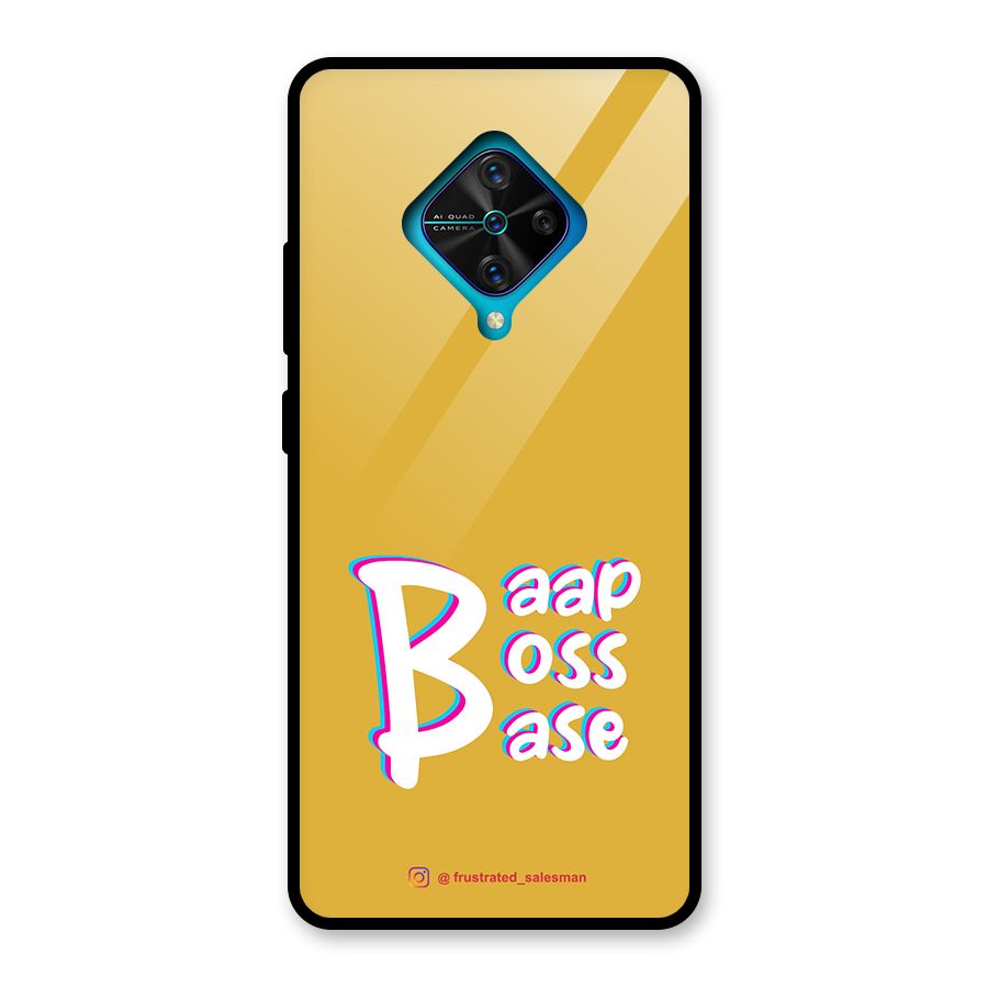Baap Boss Base Mustard Yellow Glass Back Case for Vivo S1 Pro