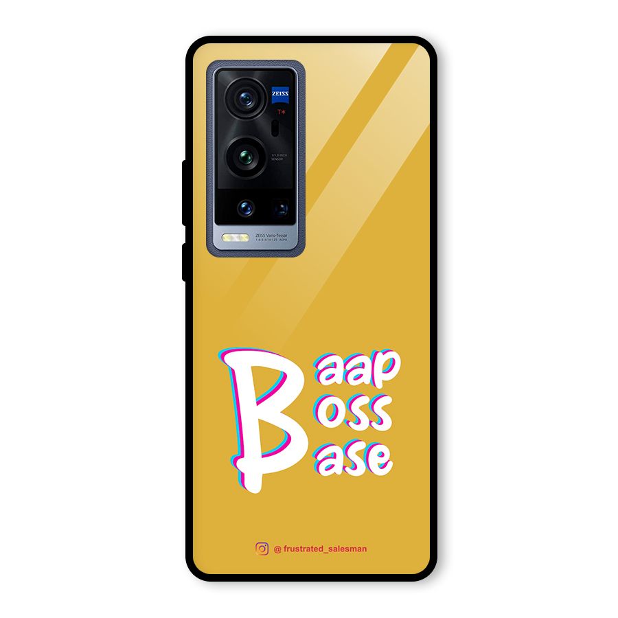 Baap Boss Base Mustard Yellow Glass Back Case for Vivo X60 Pro Plus