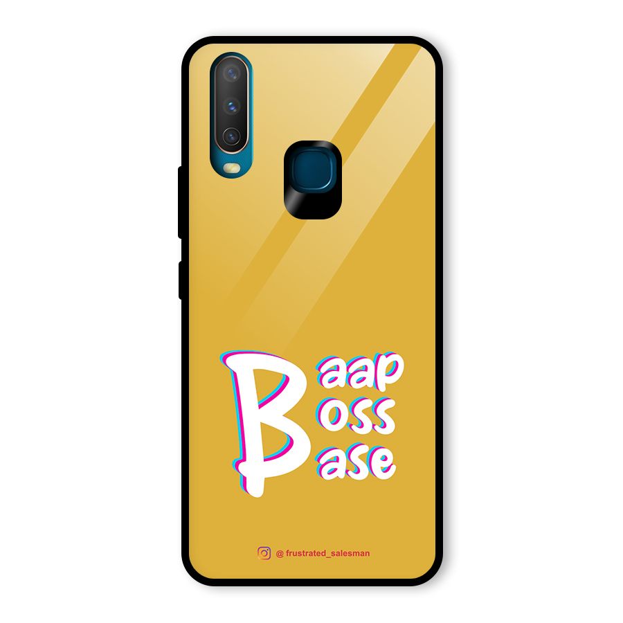 Baap Boss Base Mustard Yellow Glass Back Case for Vivo Y17