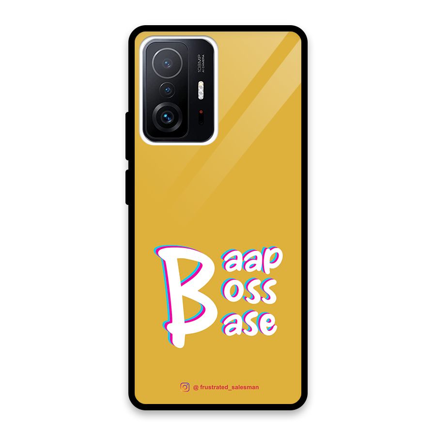 Baap Boss Base Mustard Yellow Glass Back Case for Xiaomi 11T Pro