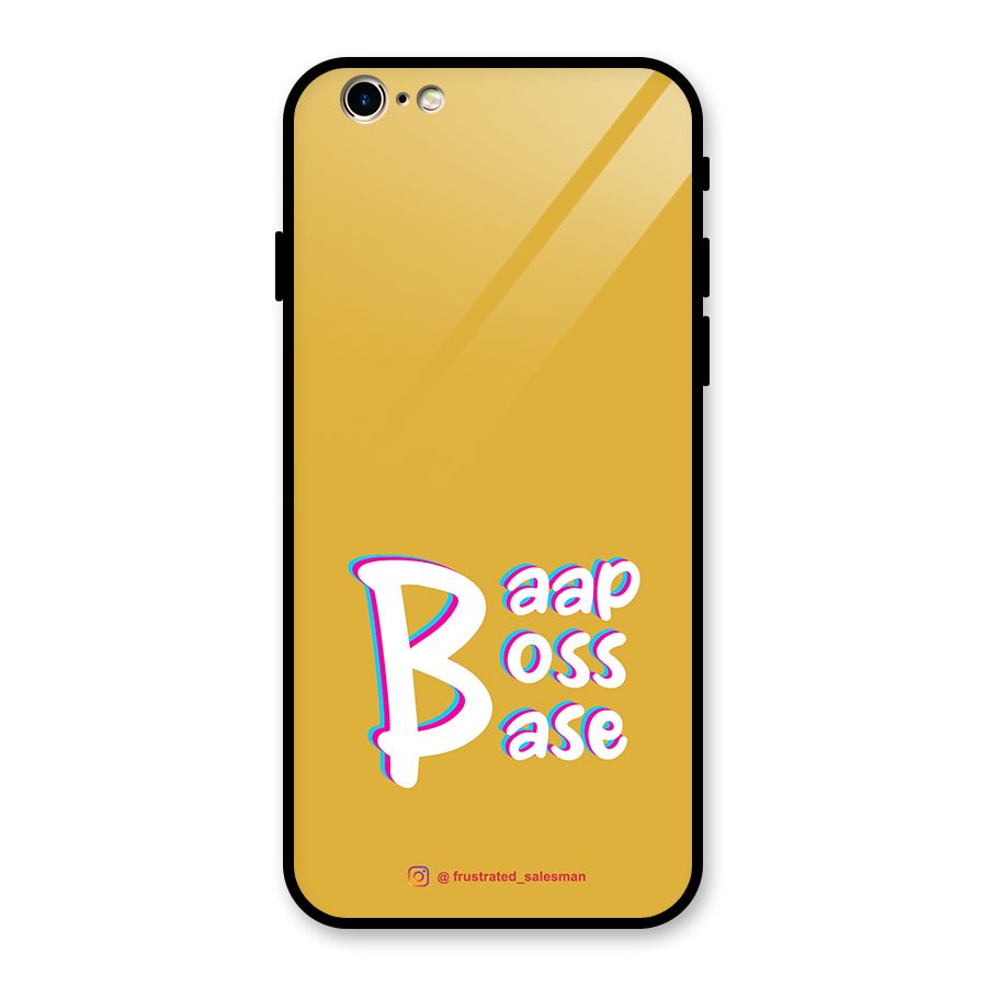 Baap Boss Base Mustard Yellow Glass Back Case for iPhone 6 6S