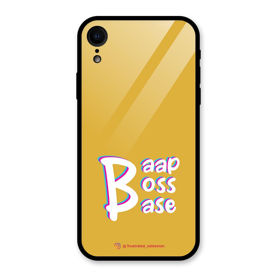 Baap Boss Base Mustard Yellow Glass Back Case for iPhone XR