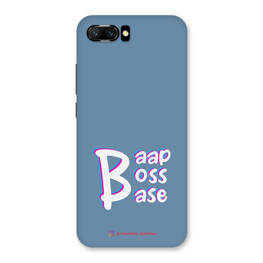 Baap Boss Base SteelBlue Back Case for Honor 10