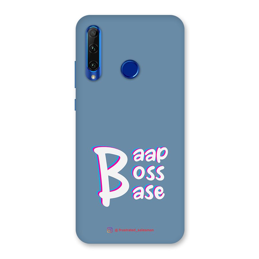 Baap Boss Base SteelBlue Back Case for Honor 20i