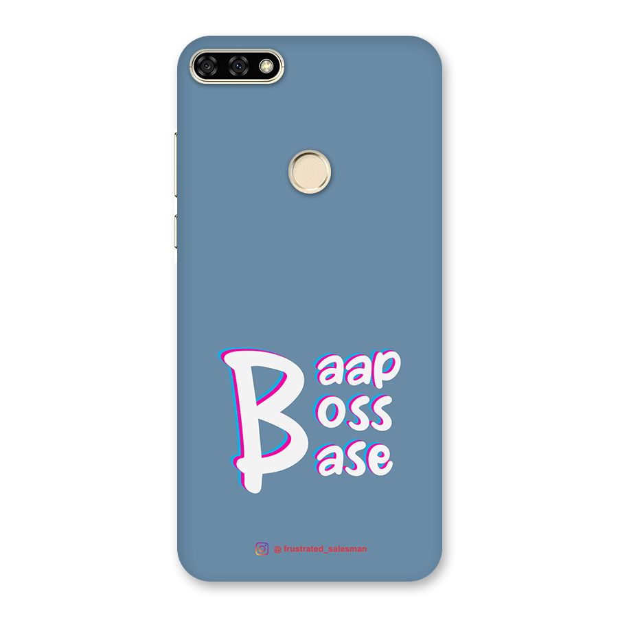 Baap Boss Base SteelBlue Back Case for Honor 7A
