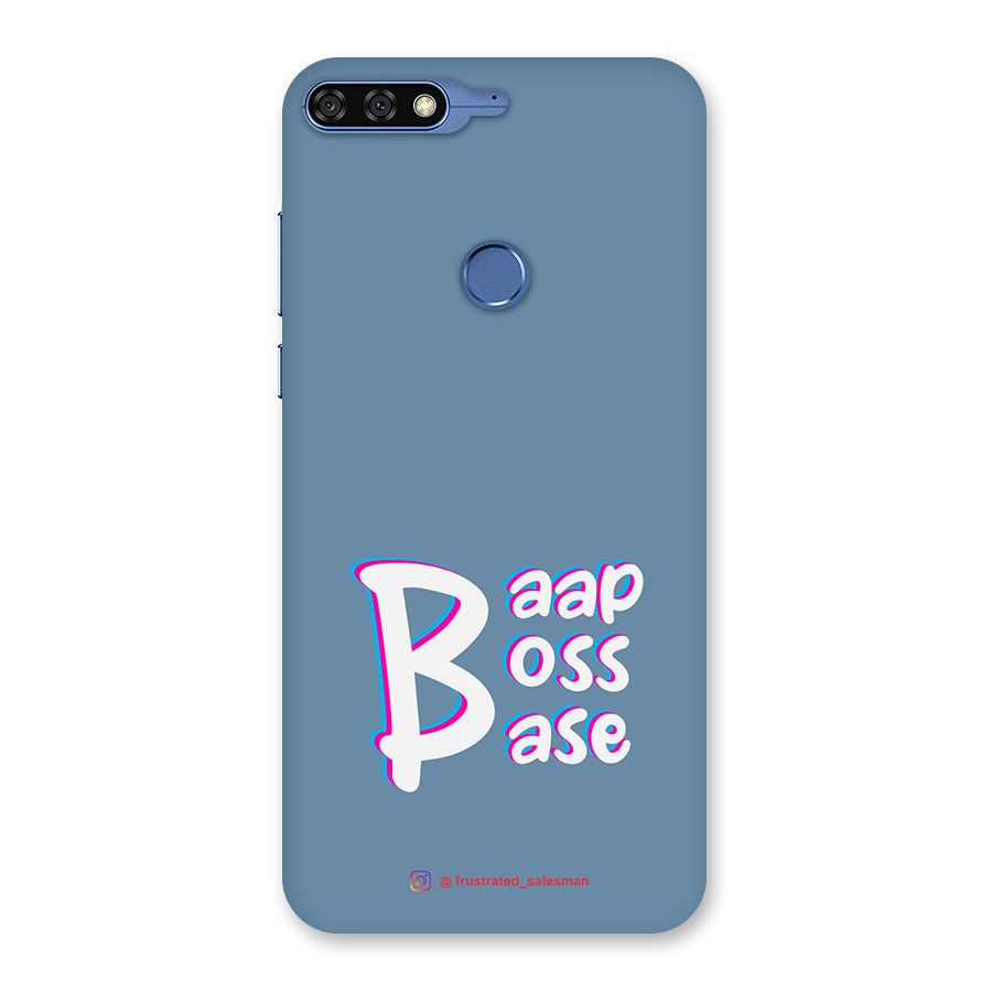 Baap Boss Base SteelBlue Back Case for Honor 7C