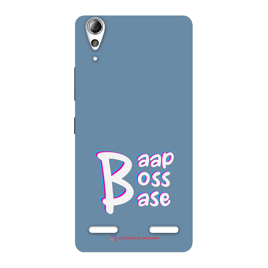 Baap Boss Base SteelBlue Back Case for Lenovo A6000 Plus