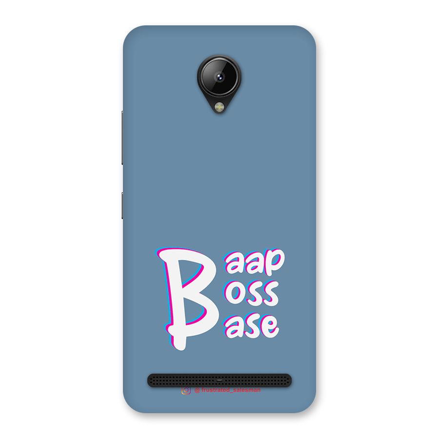 Baap Boss Base SteelBlue Back Case for Lenovo C2