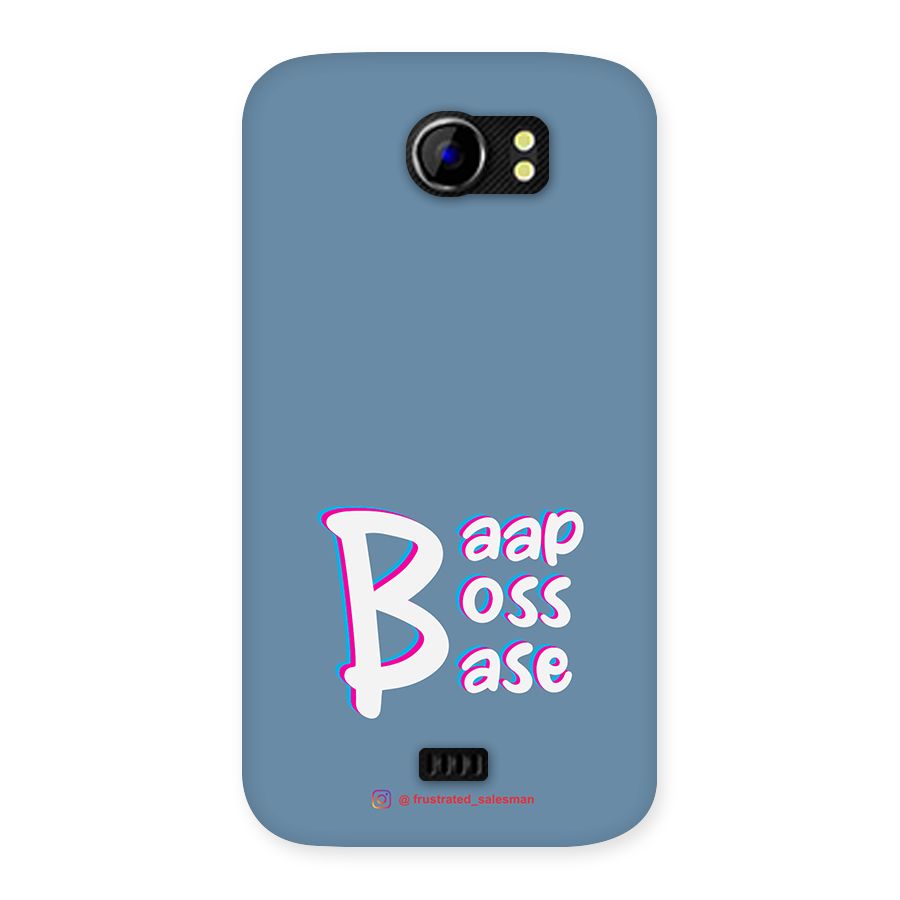 Baap Boss Base SteelBlue Back Case for Micromax Canvas 2 A110