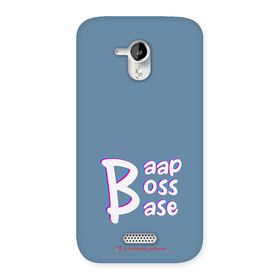Baap Boss Base SteelBlue Back Case for Micromax Canvas HD A116