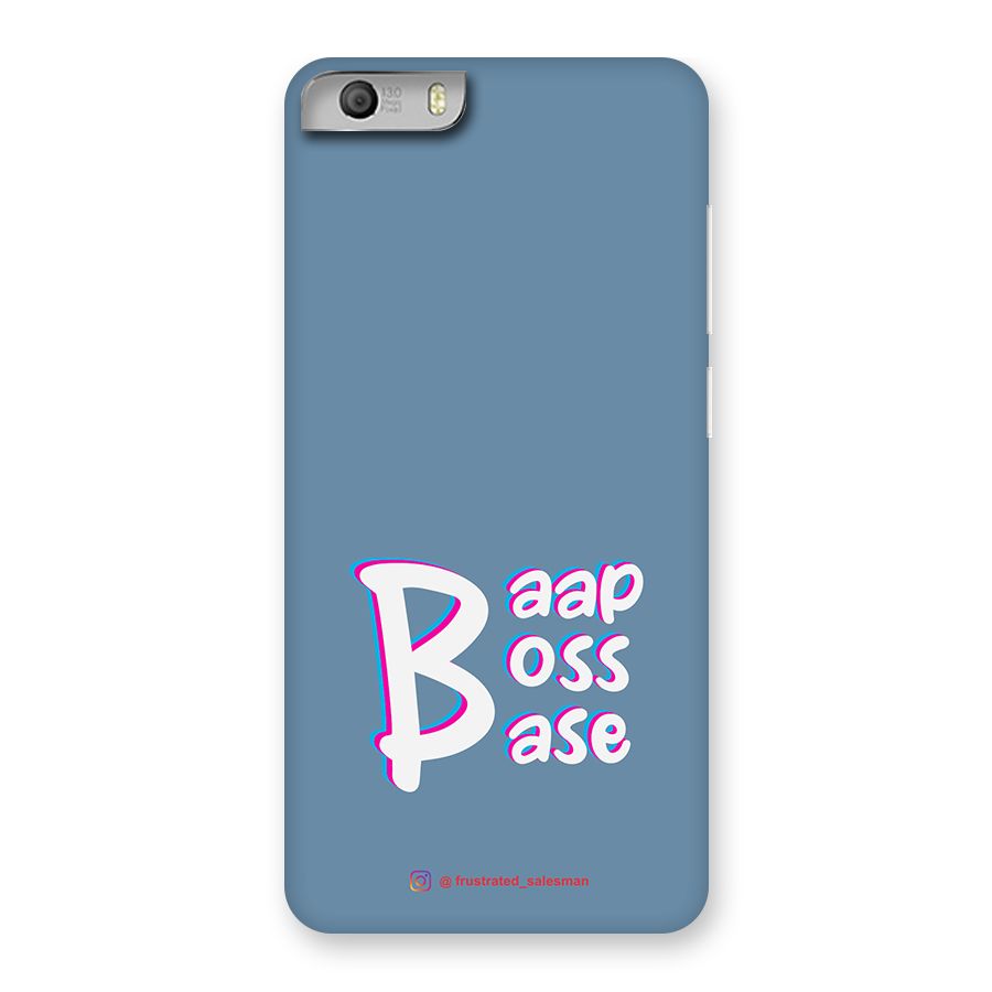 Baap Boss Base SteelBlue Back Case for Micromax Canvas Knight 2