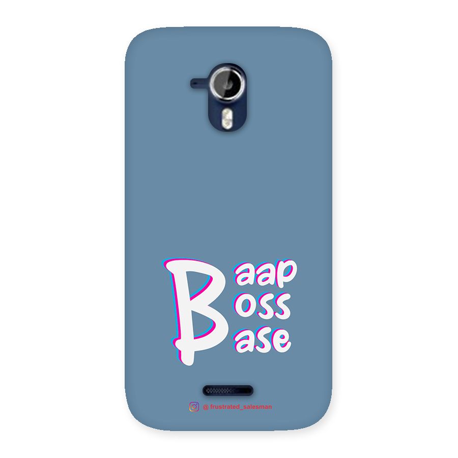 Baap Boss Base SteelBlue Back Case for Micromax Canvas Magnus A117
